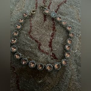 Beautiful Jcrew glitter brûlée necklace - missing stone in back - used